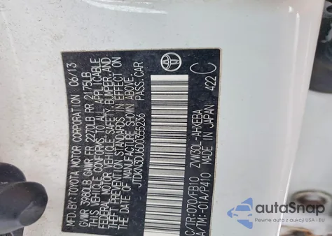 2013 Toyota Prius from USA, damaged, VIN JTDKN3DU6D0355236